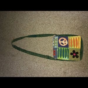 colorful over the shoulder bag